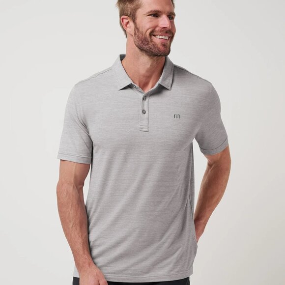 Travis Mathew Other - NWT Travis Mathew HEATER golf polo shirt LIGHT GREY microchip travismathew NEW